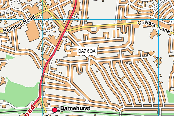 DA7 6QA map - OS VectorMap District (Ordnance Survey) DA7 6QA map - OS VectorMap District (Ordnance Survey)