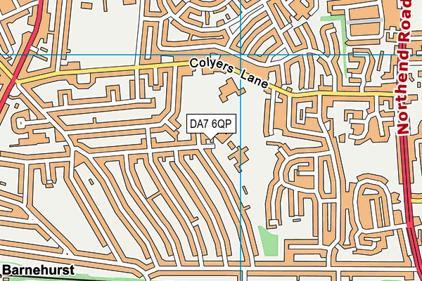 DA7 6QP map - OS VectorMap District (Ordnance Survey) DA7 6QP map - OS VectorMap District (Ordnance Survey)