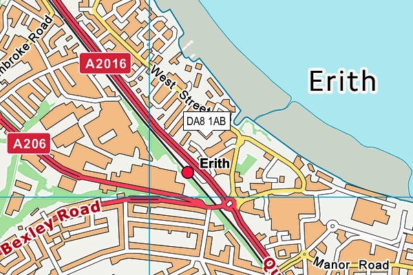 DA8 1AB map - OS VectorMap District (Ordnance Survey) DA8 1AB map - OS VectorMap District (Ordnance Survey)