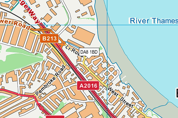 DA8 1BD map - OS VectorMap District (Ordnance Survey) DA8 1BD map - OS VectorMap District (Ordnance Survey)