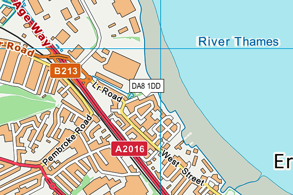 DA8 1DD map - OS VectorMap District (Ordnance Survey) DA8 1DD map - OS VectorMap District (Ordnance Survey)
