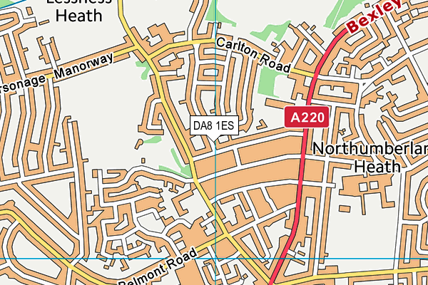 DA8 1ES map - OS VectorMap District (Ordnance Survey) DA8 1ES map - OS VectorMap District (Ordnance Survey)