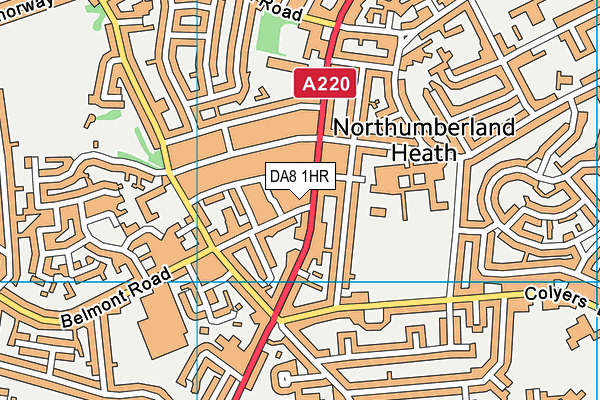 DA8 1HR map - OS VectorMap District (Ordnance Survey)