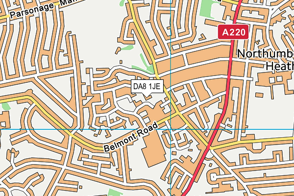 DA8 1JE map - OS VectorMap District (Ordnance Survey) DA8 1JE map - OS VectorMap District (Ordnance Survey)