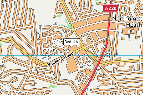 DA8 1LA map - OS VectorMap District (Ordnance Survey) DA8 1LA map - OS VectorMap District (Ordnance Survey)