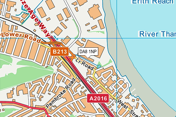 DA8 1NP map - OS VectorMap District (Ordnance Survey) DA8 1NP map - OS VectorMap District (Ordnance Survey)