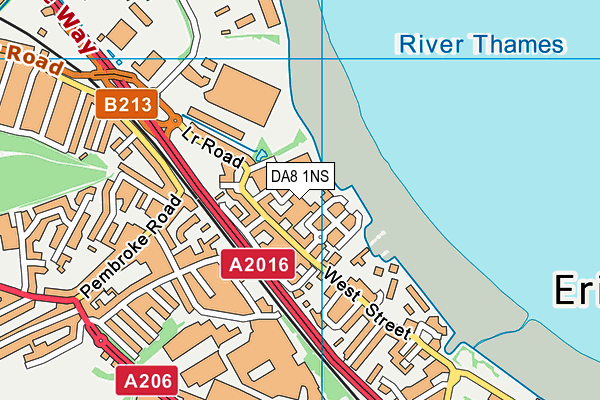 DA8 1NS map - OS VectorMap District (Ordnance Survey) DA8 1NS map - OS VectorMap District (Ordnance Survey)