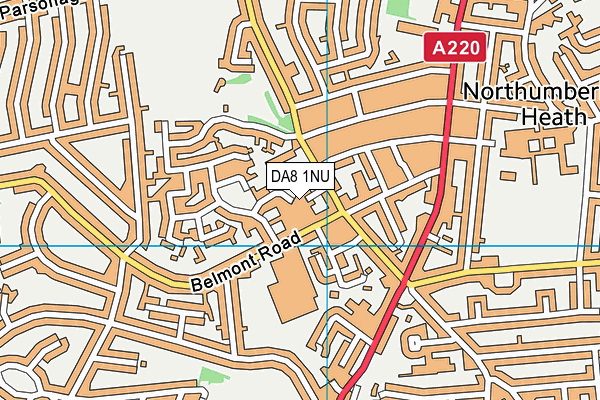DA8 1NU map - OS VectorMap District (Ordnance Survey) DA8 1NU map - OS VectorMap District (Ordnance Survey)