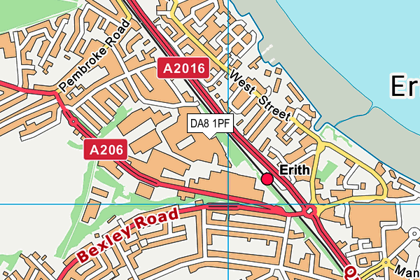 DA8 1PF map - OS VectorMap District (Ordnance Survey) DA8 1PF map - OS VectorMap District (Ordnance Survey)