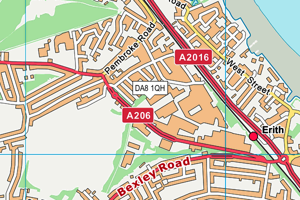 DA8 1QH map - OS VectorMap District (Ordnance Survey) DA8 1QH map - OS VectorMap District (Ordnance Survey)