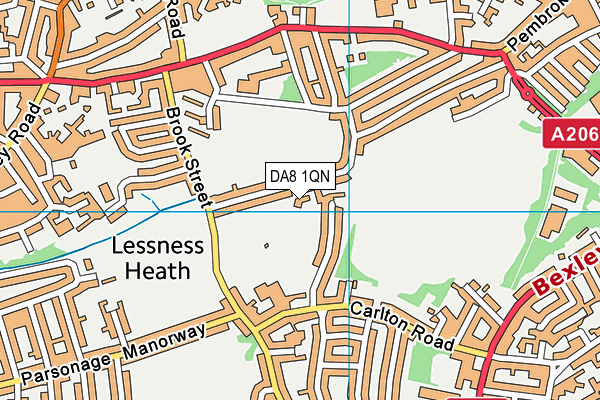 DA8 1QN map - OS VectorMap District (Ordnance Survey) DA8 1QN map - OS VectorMap District (Ordnance Survey)