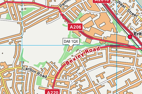 DA8 1QX map - OS VectorMap District (Ordnance Survey) DA8 1QX map - OS VectorMap District (Ordnance Survey)