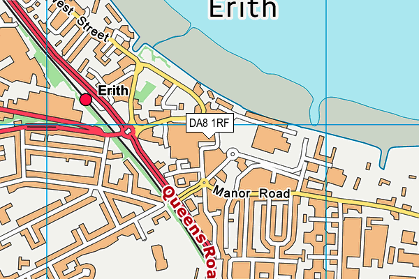 DA8 1RF map - OS VectorMap District (Ordnance Survey) DA8 1RF map - OS VectorMap District (Ordnance Survey)