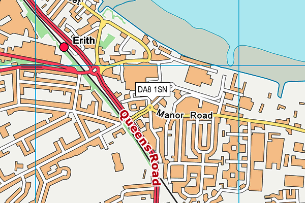 DA8 1SN map - OS VectorMap District (Ordnance Survey) DA8 1SN map - OS VectorMap District (Ordnance Survey)