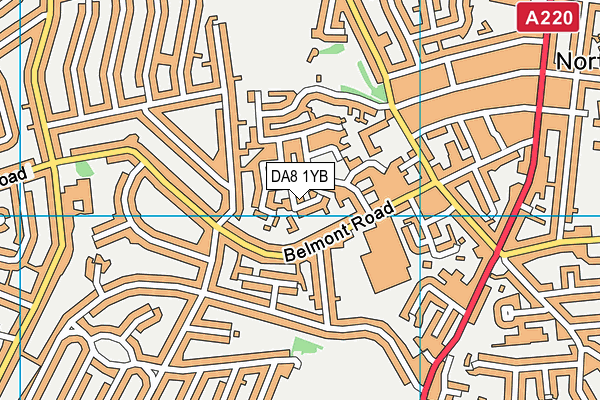 DA8 1YB map - OS VectorMap District (Ordnance Survey) DA8 1YB map - OS VectorMap District (Ordnance Survey)