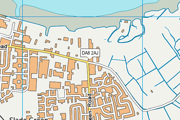 DA8 2AJ map - OS VectorMap District (Ordnance Survey) DA8 2AJ map - OS VectorMap District (Ordnance Survey)