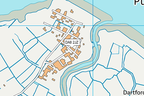 DA8 2JZ map - OS VectorMap District (Ordnance Survey) DA8 2JZ map - OS VectorMap District (Ordnance Survey)