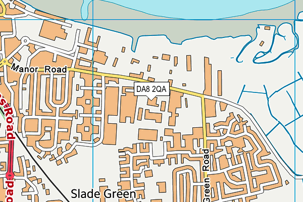 DA8 2QA map - OS VectorMap District (Ordnance Survey) DA8 2QA map - OS VectorMap District (Ordnance Survey)