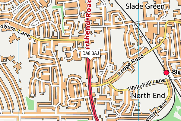 DA8 3AJ map - OS VectorMap District (Ordnance Survey) DA8 3AJ map - OS VectorMap District (Ordnance Survey)