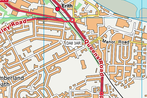 DA8 3AR map - OS VectorMap District (Ordnance Survey) DA8 3AR map - OS VectorMap District (Ordnance Survey)
