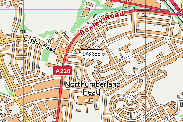 DA8 3EE map - OS VectorMap District (Ordnance Survey) DA8 3EE map - OS VectorMap District (Ordnance Survey)