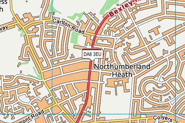DA8 3EU map - OS VectorMap District (Ordnance Survey)