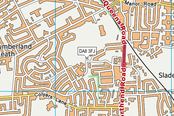 DA8 3FJ map - OS VectorMap District (Ordnance Survey) DA8 3FJ map - OS VectorMap District (Ordnance Survey)