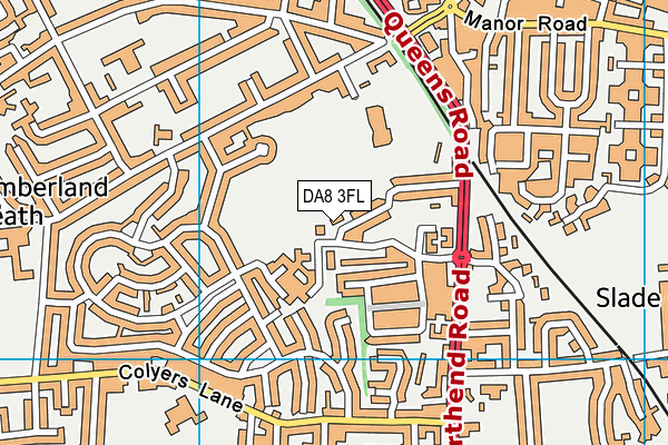DA8 3FL map - OS VectorMap District (Ordnance Survey) DA8 3FL map - OS VectorMap District (Ordnance Survey)