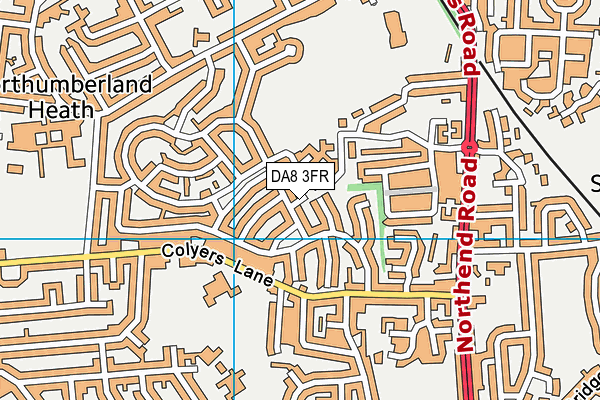 DA8 3FR map - OS VectorMap District (Ordnance Survey) DA8 3FR map - OS VectorMap District (Ordnance Survey)