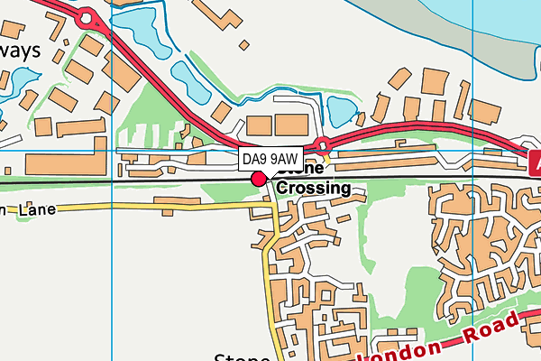 DA9 9AW map - OS VectorMap District (Ordnance Survey) DA9 9AW map - OS VectorMap District (Ordnance Survey)