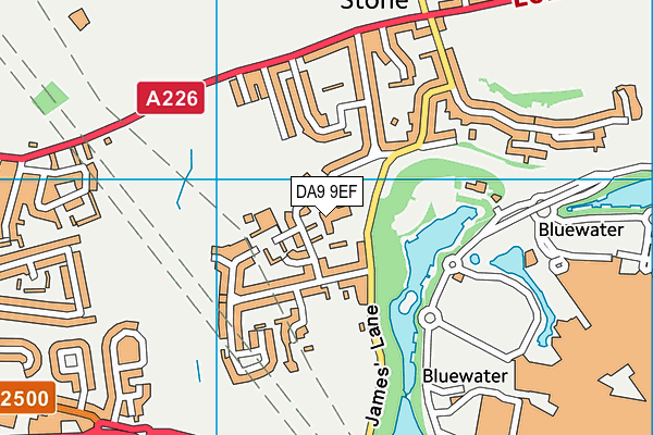 DA9 9EF map - OS VectorMap District (Ordnance Survey) DA9 9EF map - OS VectorMap District (Ordnance Survey)