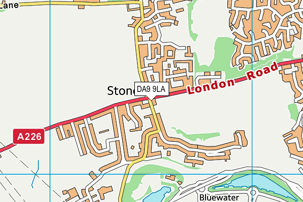 DA9 9LA map - OS VectorMap District (Ordnance Survey) DA9 9LA map - OS VectorMap District (Ordnance Survey)