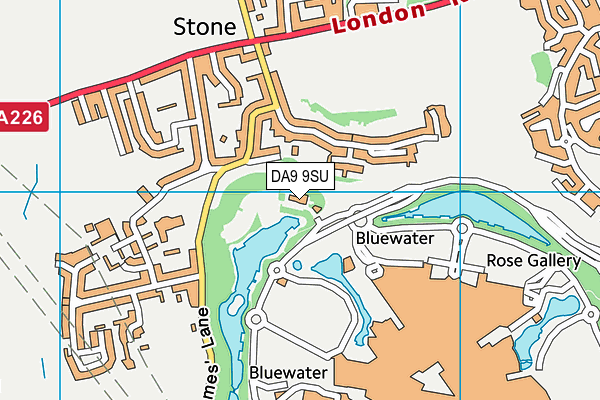 DA9 9SU map - OS VectorMap District (Ordnance Survey)