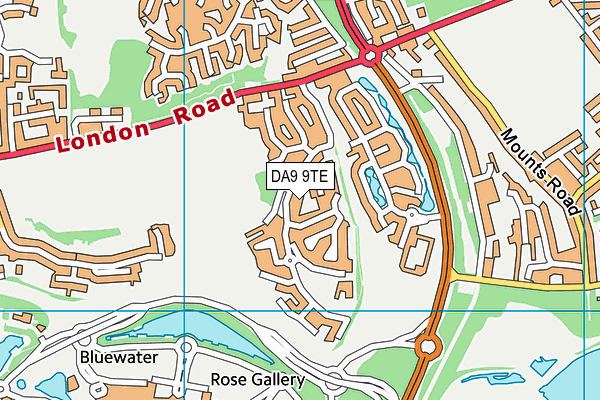 DA9 9TE map - OS VectorMap District (Ordnance Survey) DA9 9TE map - OS VectorMap District (Ordnance Survey)