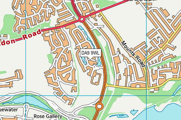 DA9 9WL map - OS VectorMap District (Ordnance Survey)