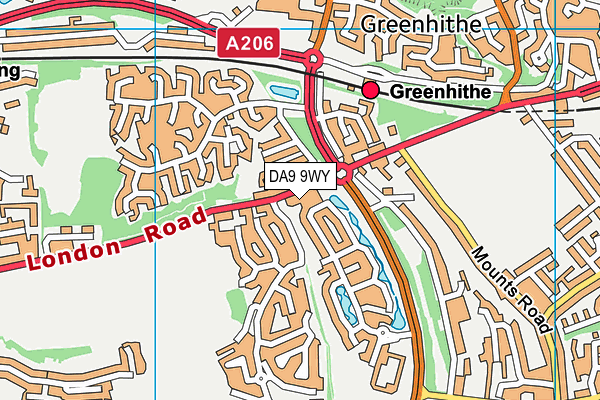 DA9 9WY map - OS VectorMap District (Ordnance Survey)