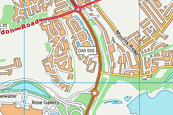 DA9 9XS map - OS VectorMap District (Ordnance Survey) DA9 9XS map - OS VectorMap District (Ordnance Survey)