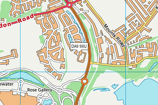 DA9 9XU map - OS VectorMap District (Ordnance Survey) DA9 9XU map - OS VectorMap District (Ordnance Survey)