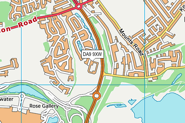 DA9 9XW map - OS VectorMap District (Ordnance Survey) DA9 9XW map - OS VectorMap District (Ordnance Survey)