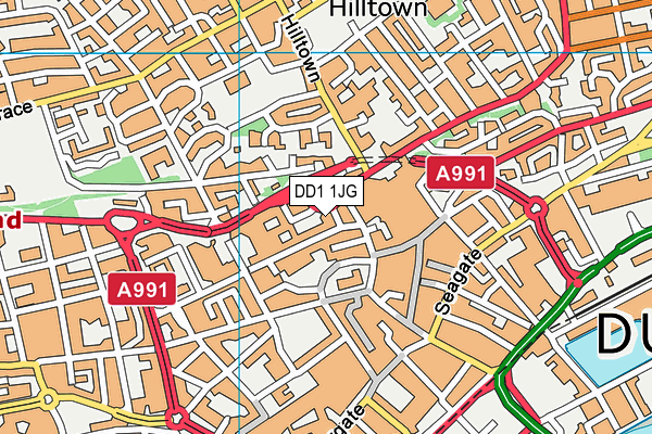 DD1 1JG map - OS VectorMap District (Ordnance Survey) DD1 1JG map - OS VectorMap District (Ordnance Survey)