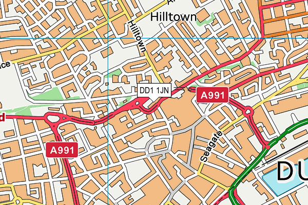 DD1 1JN map - OS VectorMap District (Ordnance Survey) DD1 1JN map - OS VectorMap District (Ordnance Survey)
