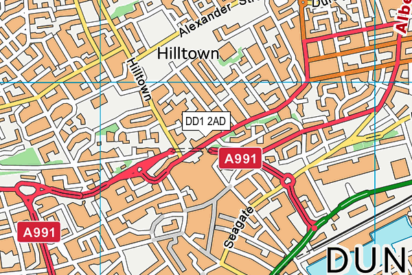 DD1 2AD map - OS VectorMap District (Ordnance Survey) DD1 2AD map - OS VectorMap District (Ordnance Survey)