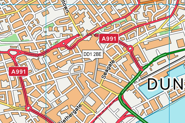 DD1 2BE map - OS VectorMap District (Ordnance Survey) DD1 2BE map - OS VectorMap District (Ordnance Survey)