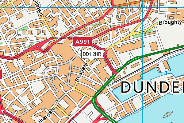 DD1 2HR map - OS VectorMap District (Ordnance Survey)