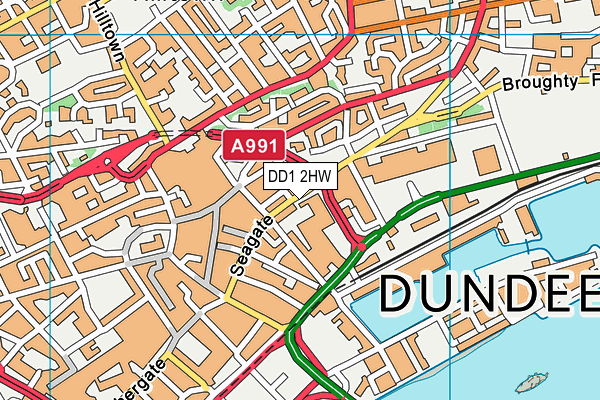 DD1 2HW map - OS VectorMap District (Ordnance Survey)