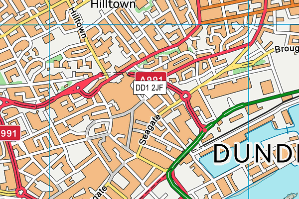 DD1 2JF map - OS VectorMap District (Ordnance Survey)
