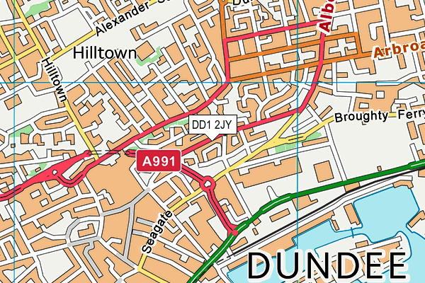 DD1 2JY map - OS VectorMap District (Ordnance Survey) DD1 2JY map - OS VectorMap District (Ordnance Survey)