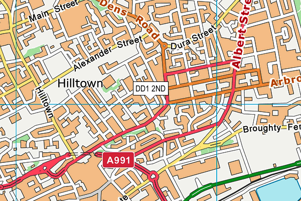 DD1 2ND map - OS VectorMap District (Ordnance Survey)