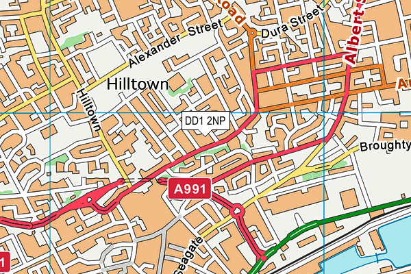 DD1 2NP map - OS VectorMap District (Ordnance Survey)