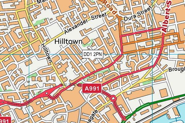 DD1 2PN map - OS VectorMap District (Ordnance Survey)